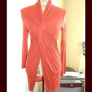 Sexy Orange Slit Dress/Top