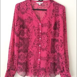 CAbi pink blouse