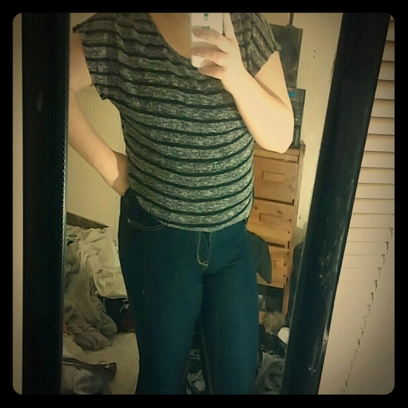 Stripped glittery Top