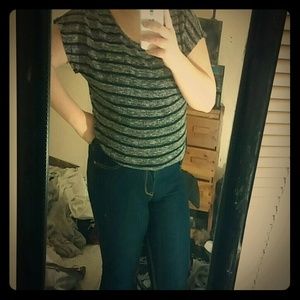 Stripped glittery Top