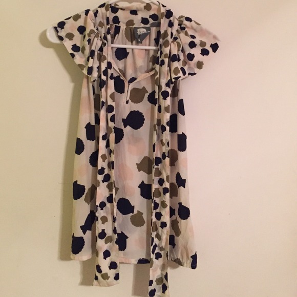Anthropologie Girls from Savoy seashell top