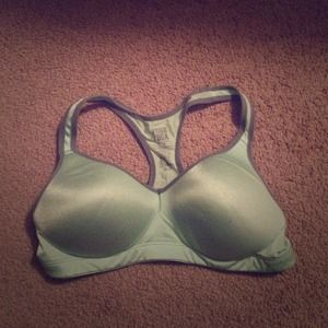 Teal blue PINK yoga sports bra