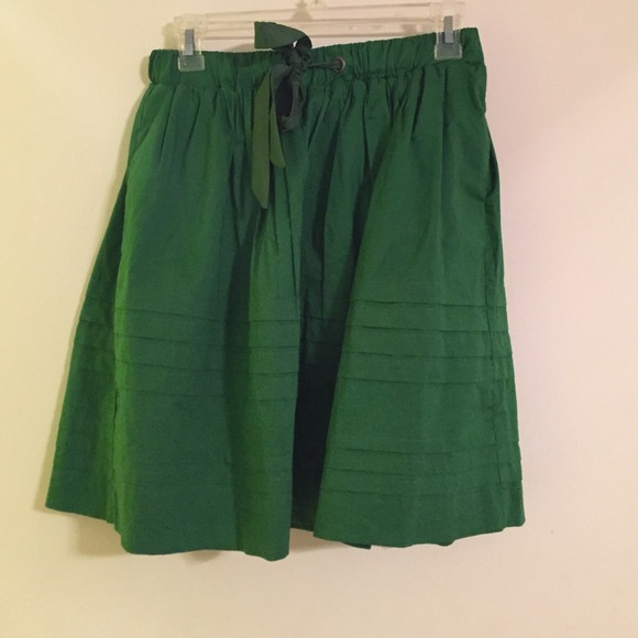 Kelly green shirt from Anthropologie