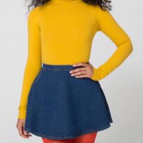 American Apparel Dark Denim Circle Skirt