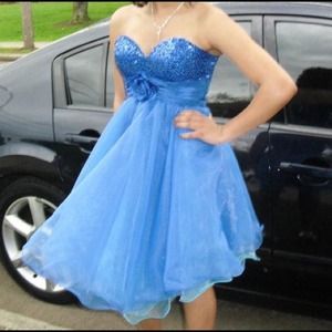 Blue prom dress