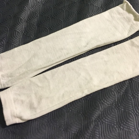 Off white leg warmers