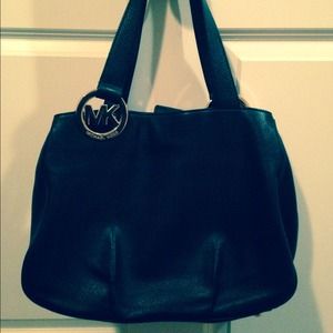 Michael Kors Fulton Black Leather Bag