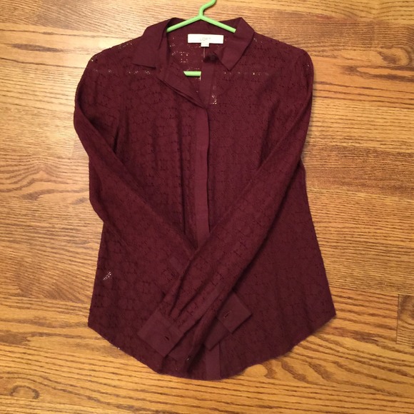 Maroon LOFT collared shirt! Brand new
