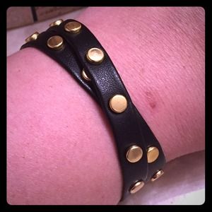 Black and gold wrap bracelet