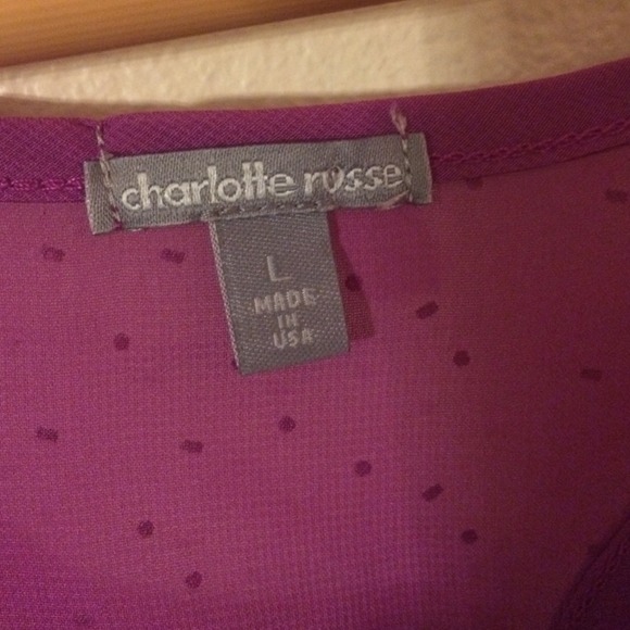 Charlotte Russe Sheer Purple Blouse - Picture 4 of 4