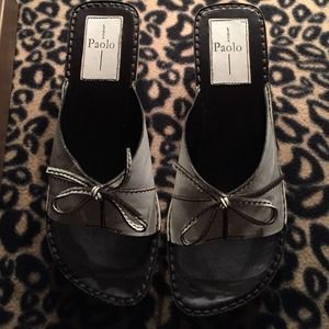 Linea Paolo leather wedge heel