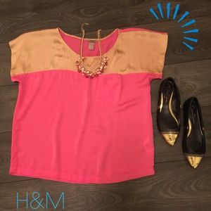 Sexy Pink/Gold Silk T-Shirt