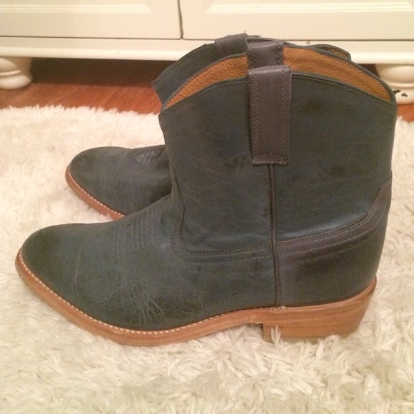 Cowboy style ankle boots