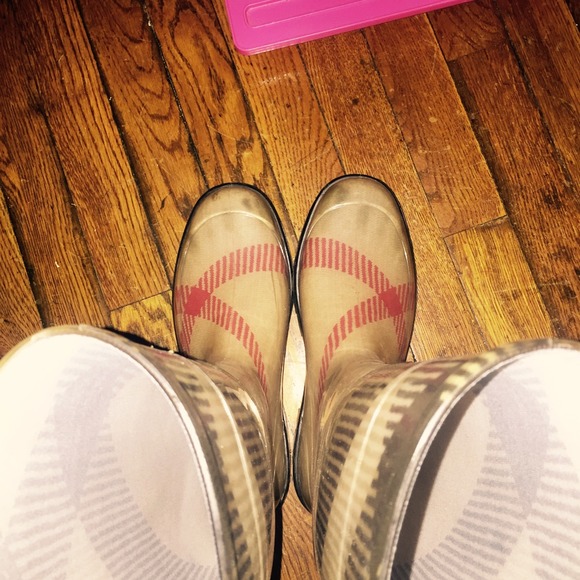 Burberry rain boots
