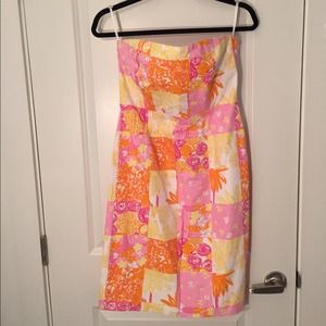 VINTAGE Lilly Pulitzer Strapless Dress