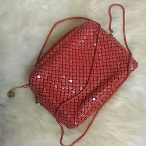 Lipstick red Regal metal mesh small purse