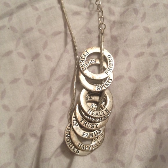 Necklace with word chains