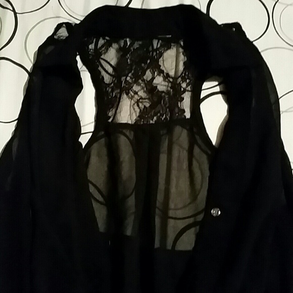 Black sheer tank top
