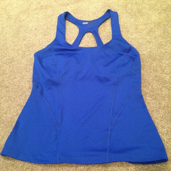 NWOT EXPRESS Core Perf Blue Workout Tank Sz S - Picture 1 of 3