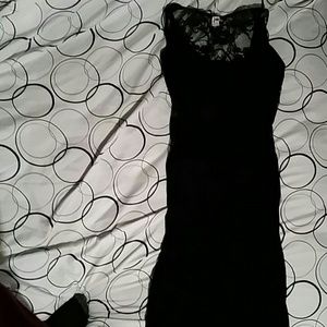 Black spandex tank top dress