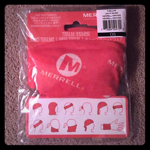 Orange multi-wear hat/headband