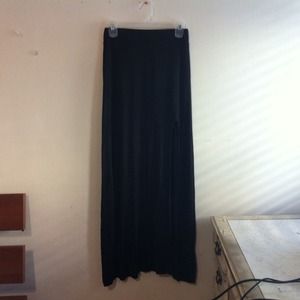 Brandy Melville Side Slit Black Maxi Skirt