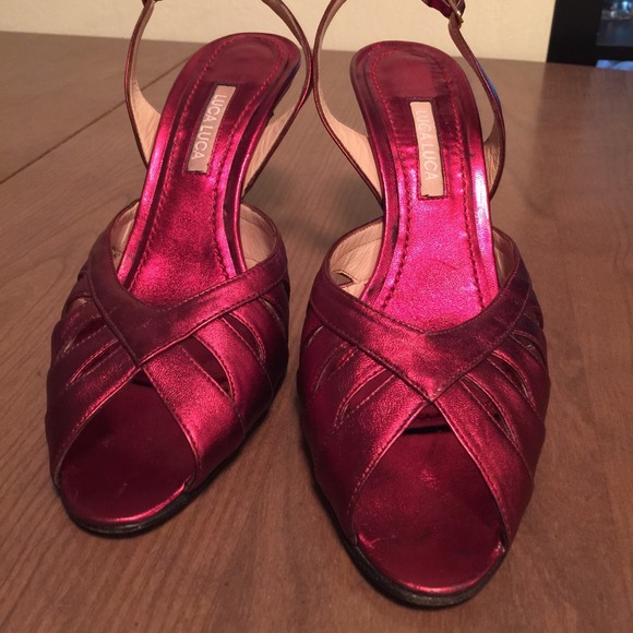 Luca Luca slingback heels made in Italy - Picture 2 of 3