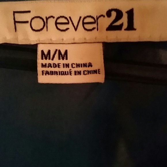 Teal Forever 21 Sheer Tank - Picture 2 of 4