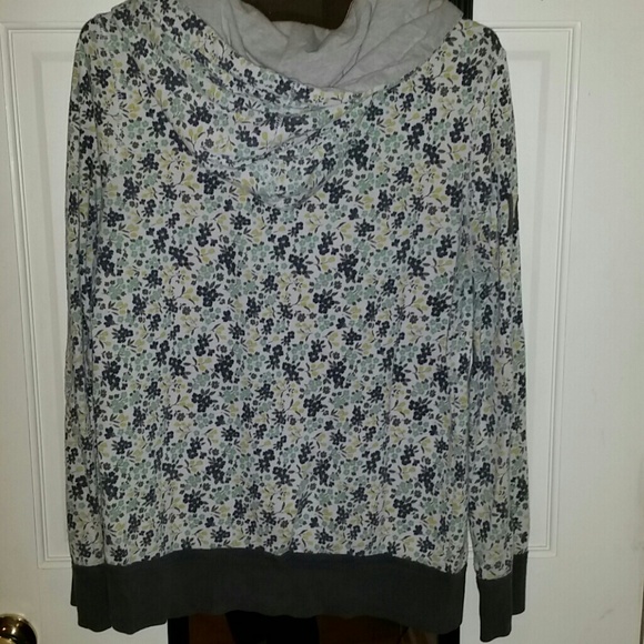 Floral Print Zip Up Sweatshirt - Picture 4 of 4