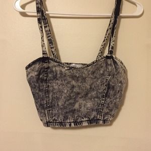 Acid wash bralette.