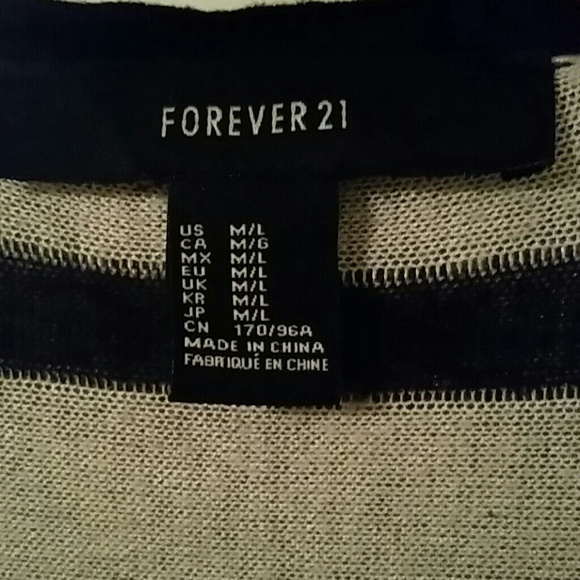 Forever 21 Cream & Black Sweater - Picture 2 of 4