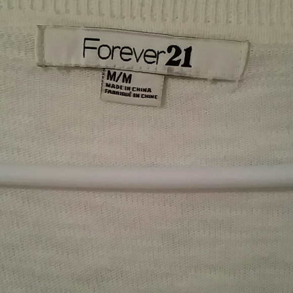 White & Navy Striped Sweater - Picture 2 of 3