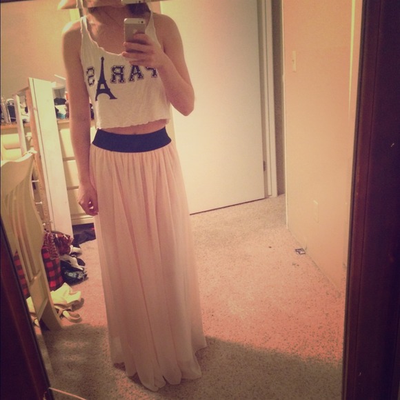 new with tags chiffon maxi skirt