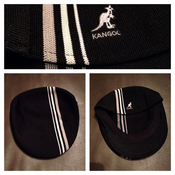 black and white kangol hat