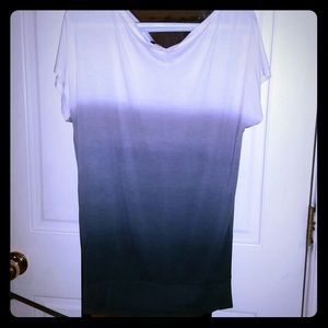 Venus White & Gray Ombre Top