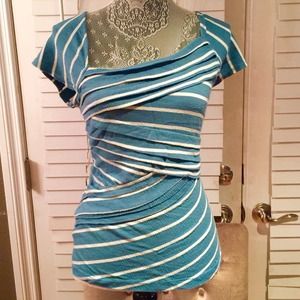 Anthropologie Blue and White stripe shirt