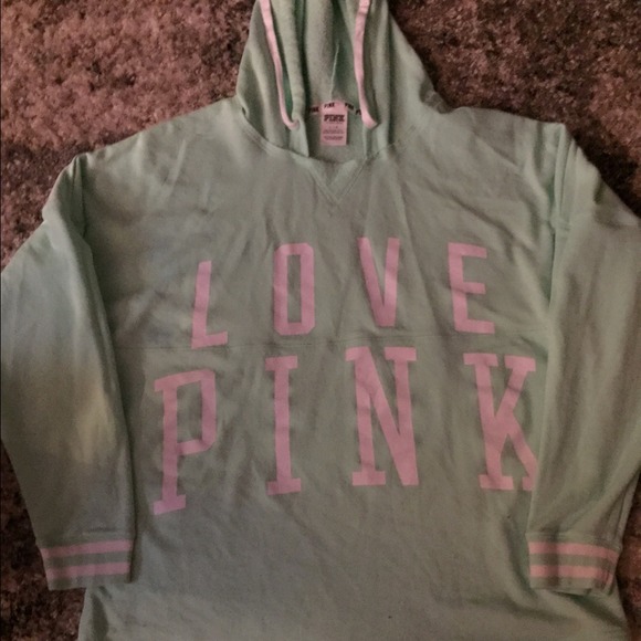 VS PINK CAMPUS HOODIE MINT