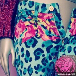 VERSACE FLORAL ANIMAL PRINT TOP w/ BOTTOMS 💖🌺🐯