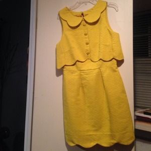 Yellow open back dress