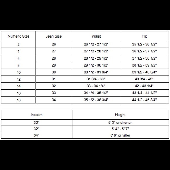 Size Chart (Womens)