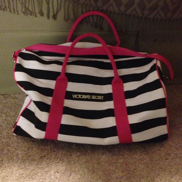 Victoria's Secret Striped Duffle Bag