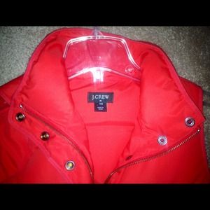 J Crew orange puffy vest