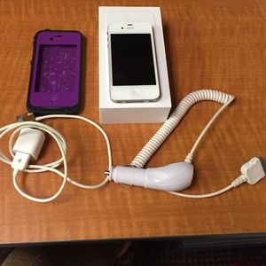 IPhone 4s great condition. Inc. Chargers and case