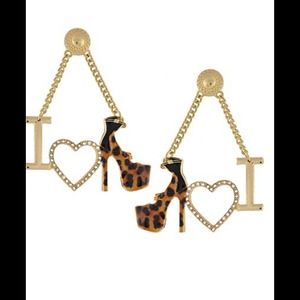 💋Animal Print High Heel Shoe Earrings price drop)