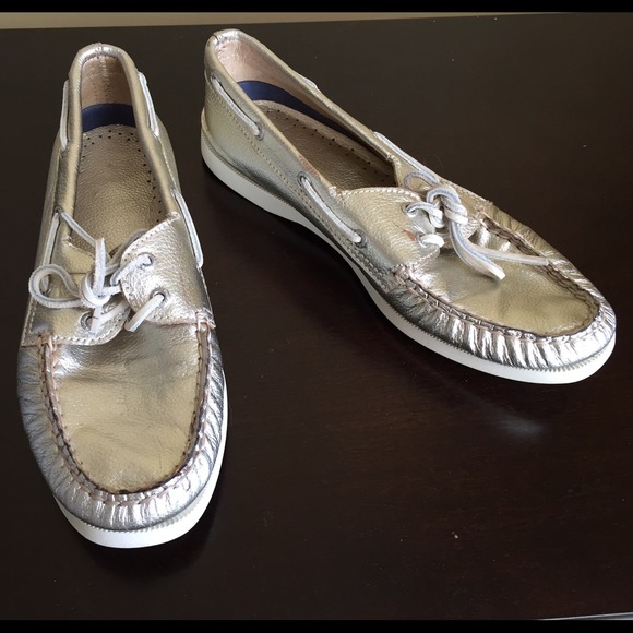 Chrome Sperry shoes size 8.5 womens