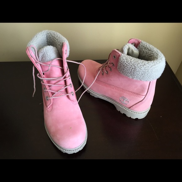 Timberland pink boots size 8