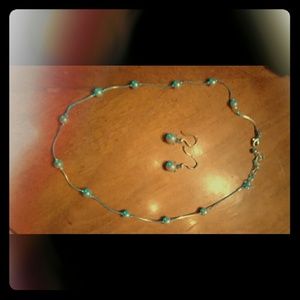 Silver and pearl vintage inspired set