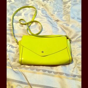 Neon green Zara purse