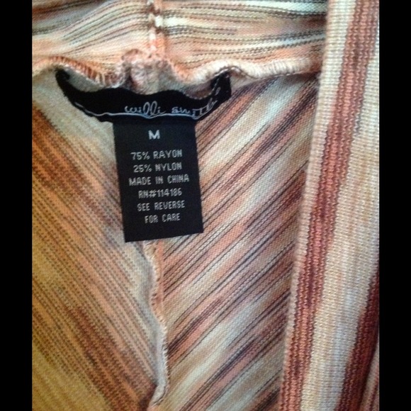DONATED Neutral/Peachy Drape Front Cardi - Picture 3 of 4
