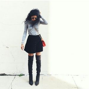 Emporio armani velvet skirt